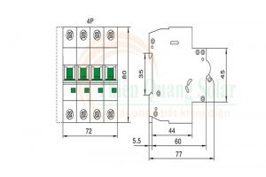 CB DC 1000V DC chuyên dụng cho điện năng lượng mặt trời